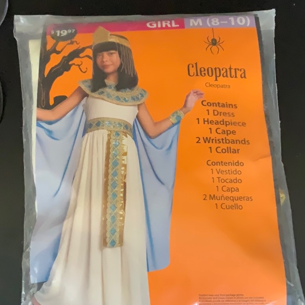 Girls 8-10 Cleopatra Halloween Costume, NIB